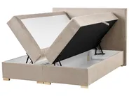 Divan Bed with Storage MAJOR Fabric Taupe 140 x 200 cm (EU Double)_1028154