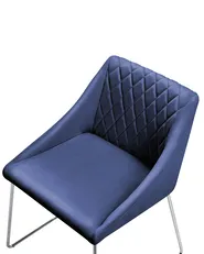 Set med 2 matstolar ARCATA Sammet Marinblå_808600