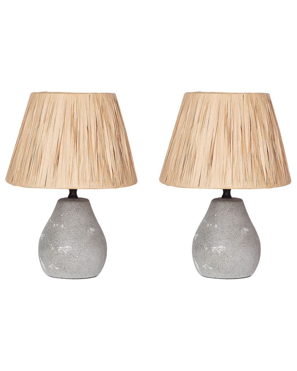 Pöytävalaisinsetti 2 kpl ARWADITO keramiikka Harmaa