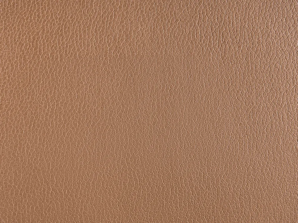 Sofa 3 Seater LEIRA Faux Leather Golden Brown_1058352
