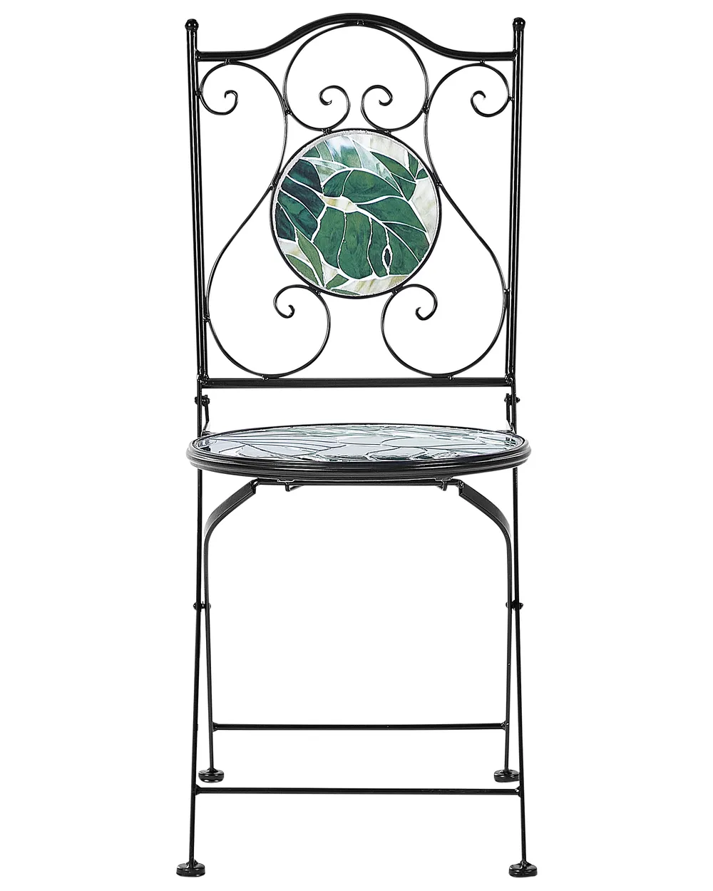 Set of 2 Garden Chairs COZZANA Metal Black_919815