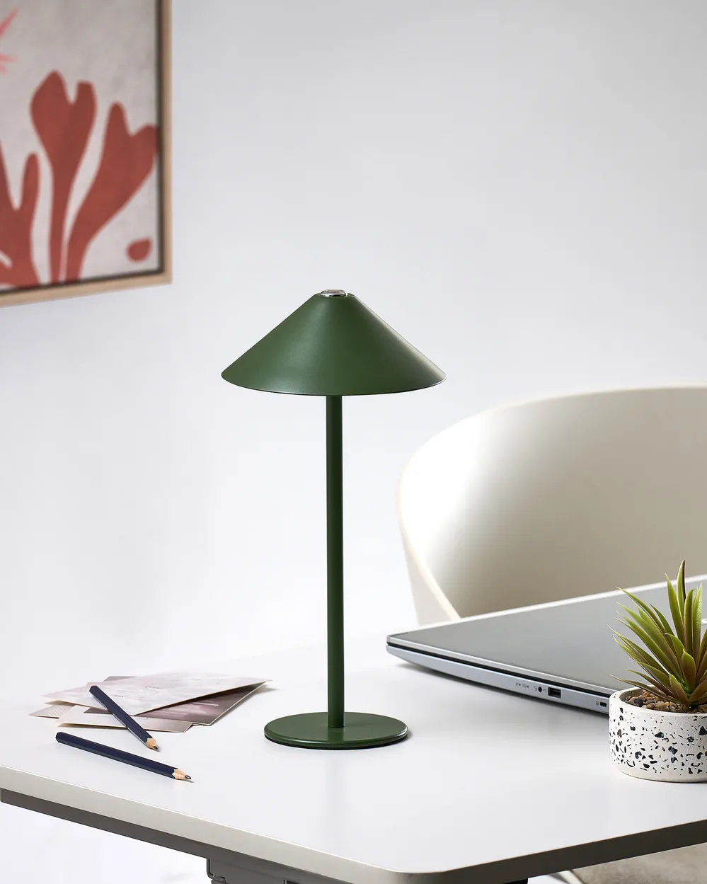Wireless LED Table Lamp MODJO with Dimmer Metal Green_1042141