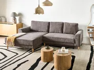 Hörnbäddsoffa 3-sits NUBORG Chenille Taupe Högervänd_1017447