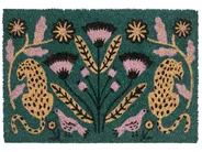 Dörrmatta NAKNEK Flerfärgad 40 x 60 cm Katt Blomma Fågel Kokosfiber_1050891