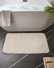 Bath Mat URLANA Off-White 60 x 90 cm Microfibre_1024440