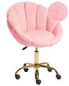 Desk Chair ANNABELLE Boucle Pink