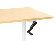 Manual Adjustable Standing Desk DESTINAS 160 cm 72 cm Light Brown/ White_1000587