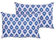 Set of 2 Outdoor Cushions CERIANA Animal Pattern 40 x 60 cm Blue_880872
