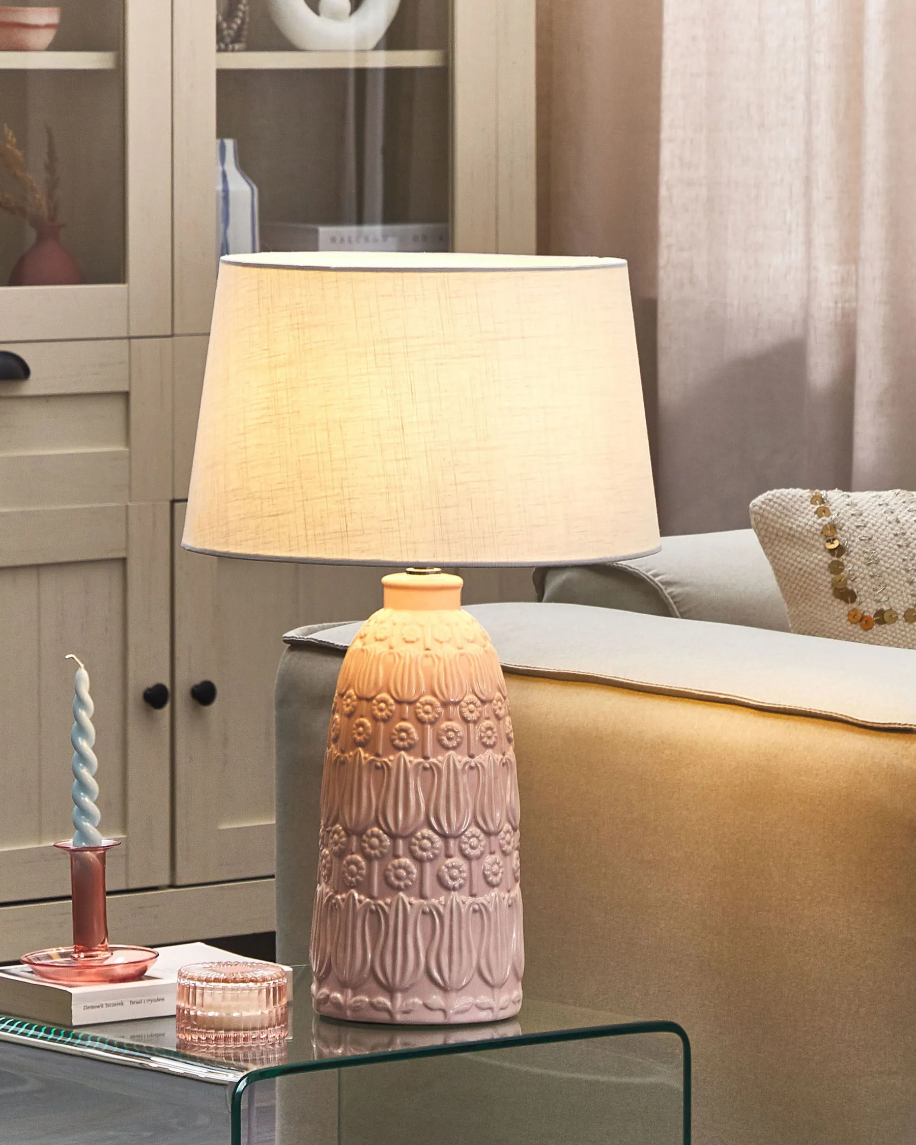 Table Lamp ZARIMA Ceramic Pink_822394