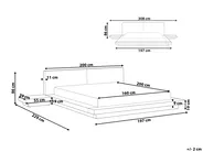 Bed Boucle ZEN 160 x 200 cm (EU King Size) Dark Ash Wood_1080125