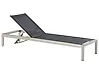 Sun Lounger FOSSATO Reclining Metal Black