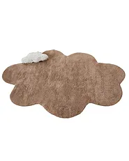 Kids Rug HODKA  Light Brown 80 x 120 cm Cotton with Cushion_1154976