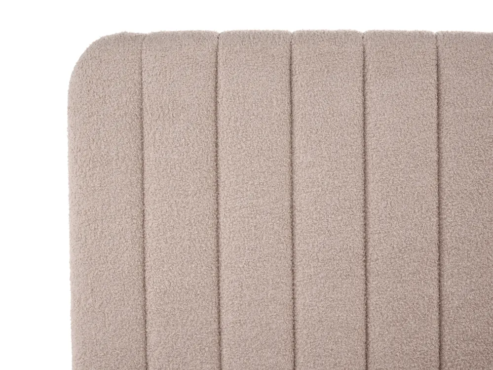Säng med förvaring LUNAN Bouclé Beige 120 x 200 cm_1048420