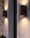 LED-ulkoseinävalaisinsetti 2 kpl LAZARO Ruskea