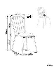 Set of 4 Garden Chairs CALVI Metal Light Blue_815615