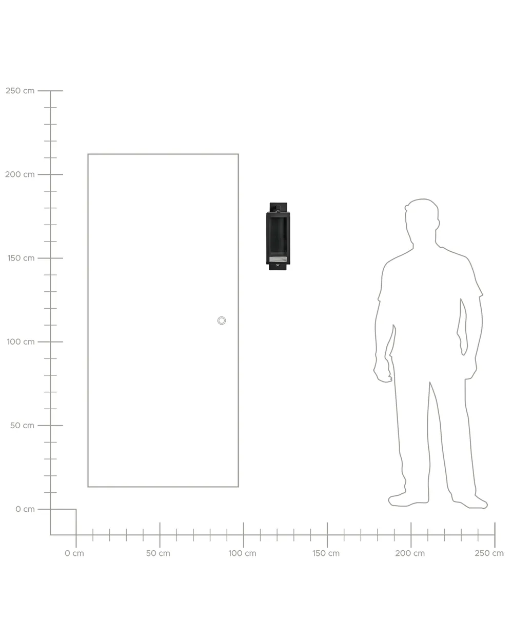 LED-vägglampa för utomhusbruk INVER med rörelsesensor Svart_1103248