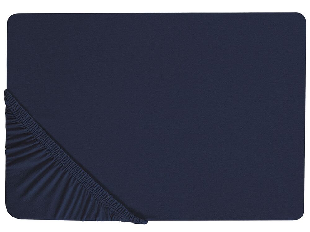 Muotoonommeltu lakana HOFUF 160 x 200 cm Puuvilla Laivastonsininen