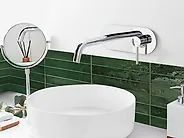 Wall Mounted Basin Mixer Tap GUAIBA Brass Silver_1187034