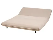 Sofa Bed 2 Seater ABISKO Faux Linen Beige_1030853