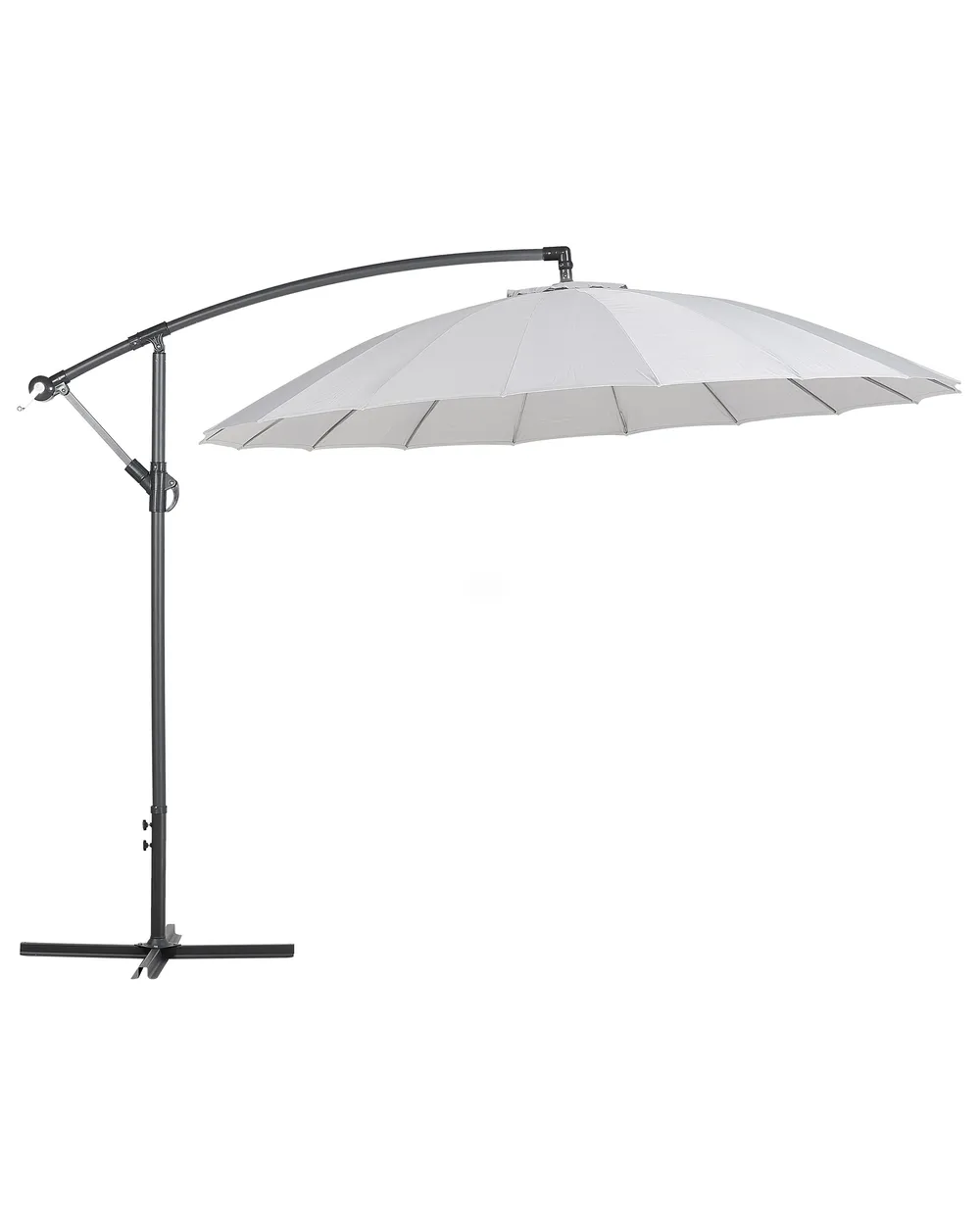 Cantilever Parasol 268 cm CALABRIA II Light Grey