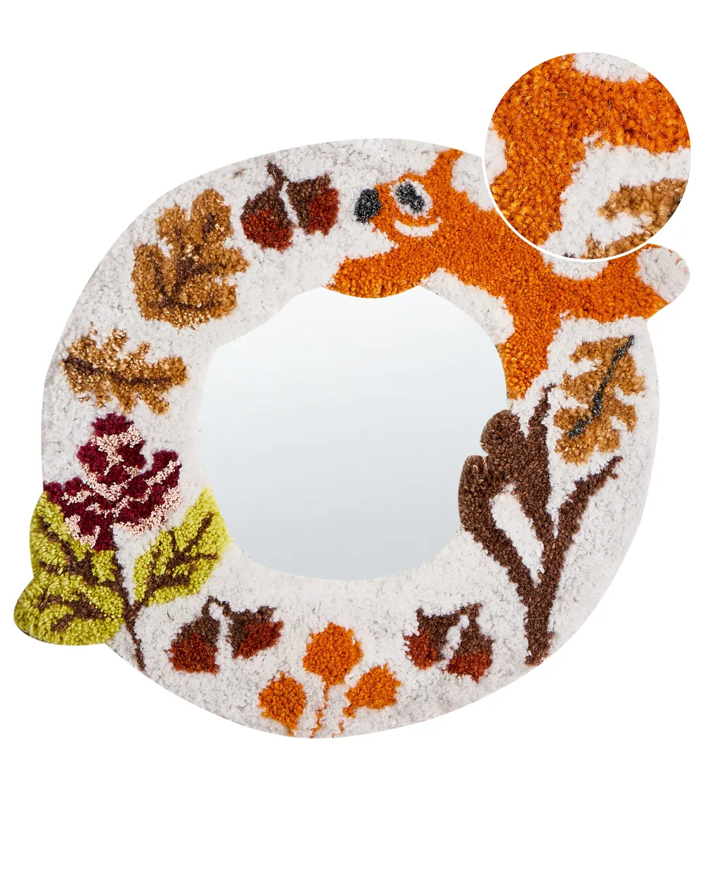 Wall Mirror BORITI 51 cm 40 cm Cotton White
