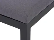 Garden Corner Sofa with Table 5 Seater MESSINA Metal Black Left Hand_769456