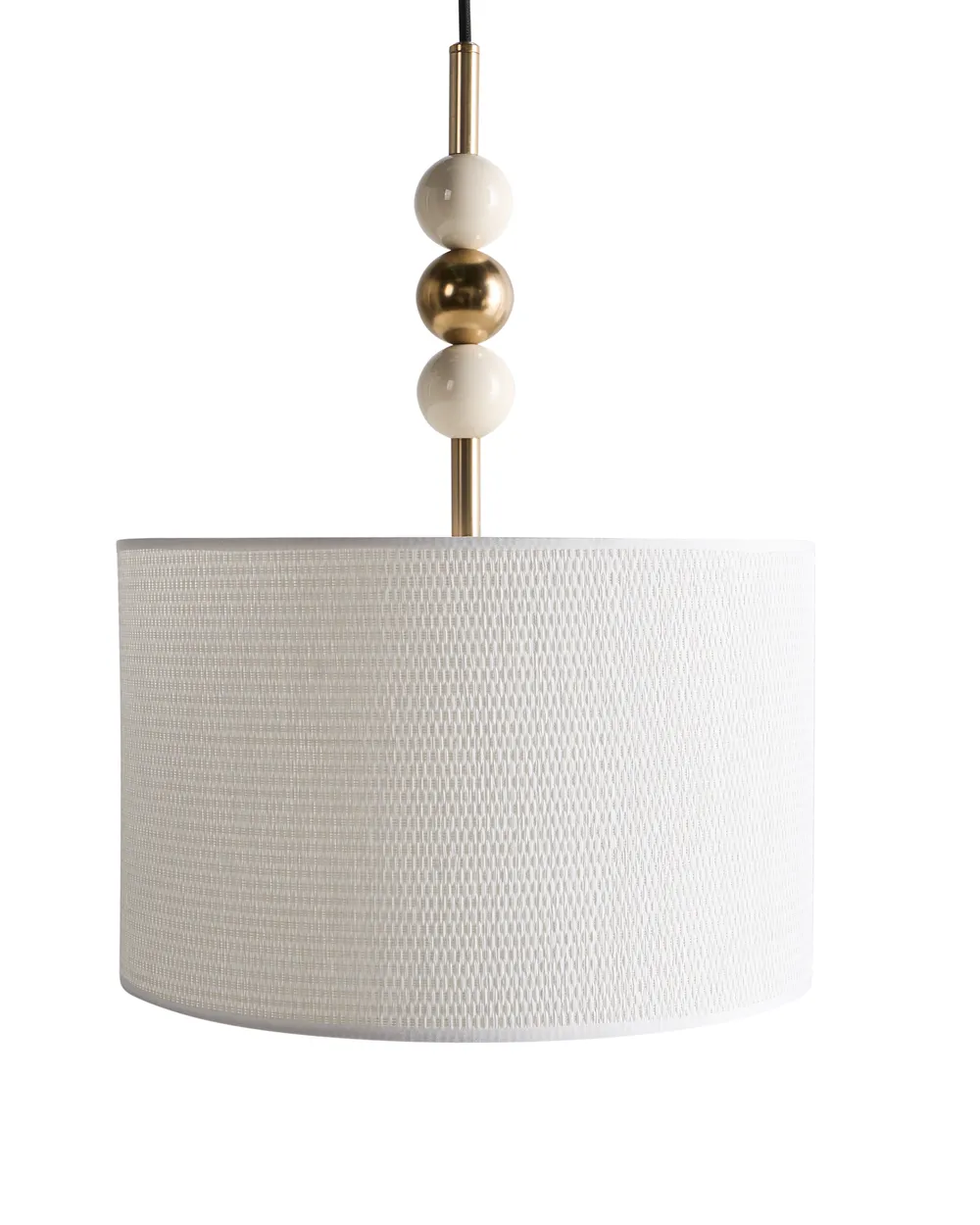 Pendant Lamp LOKY Metal Brass/Beige