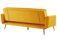 Sofa Bed 3 Seater VETTRE Velvet Yellow_787928