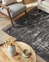 Rug HANLI Dark Grey 160 x 230 cm Viscose