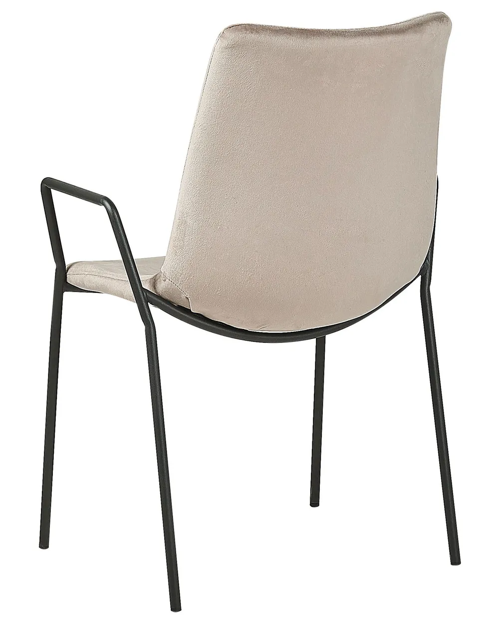 Set med 2 matstolar JEFFERSON Sammet Taupe_788568