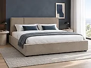 Bed Boucle MIRANDE 180 x 200 cm (EU Super King) Taupe_1178978
