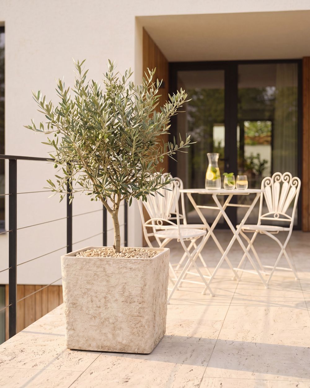 Blomsterpotte THALASSA 44 cm Lys beige