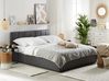 Ottoman Bed DREUX Faux Leather Dark Grey 140 x 200 cm (EU Double)