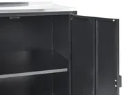 Outdoor Kitchen Cabinet with Sink VILAMA Black Metal_872459