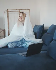 Modulär U-formad soffa NERBO Blå_1065569