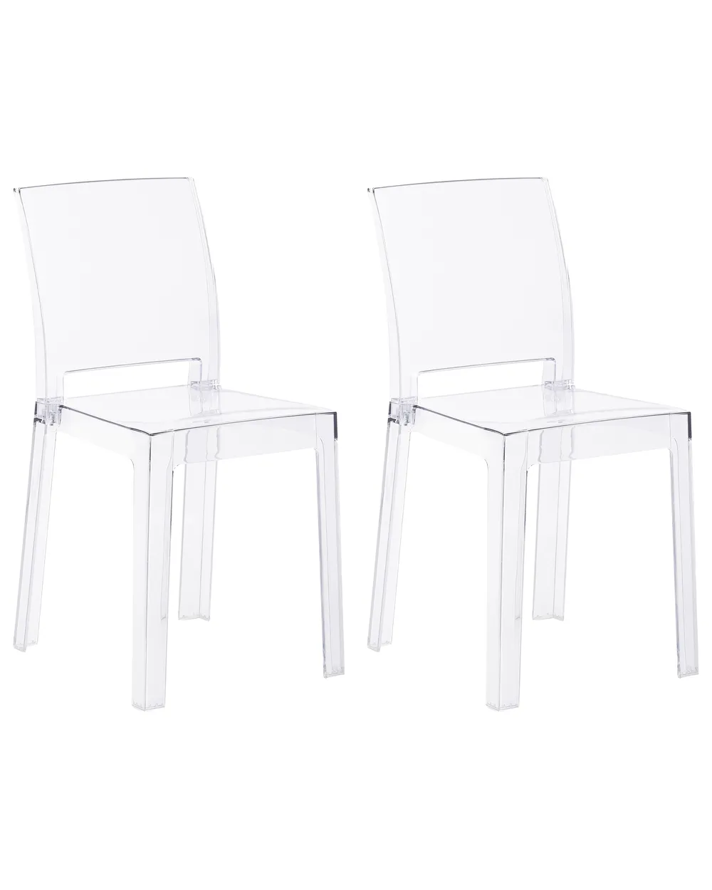 Set of 2 Dining Chairs WESTBRIDGE Transparent
