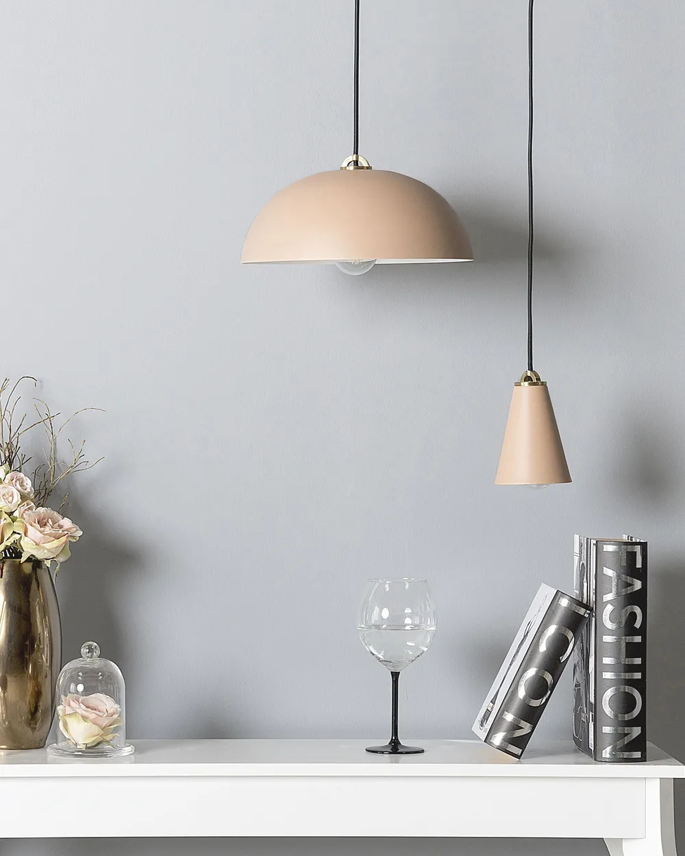 Pendant Lamp CARES Metal Pink_743403
