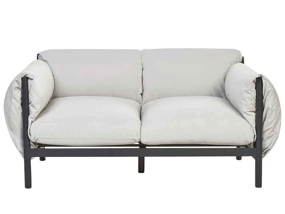 Garden Sofa 2 Seater ESPERIA Metal Grey