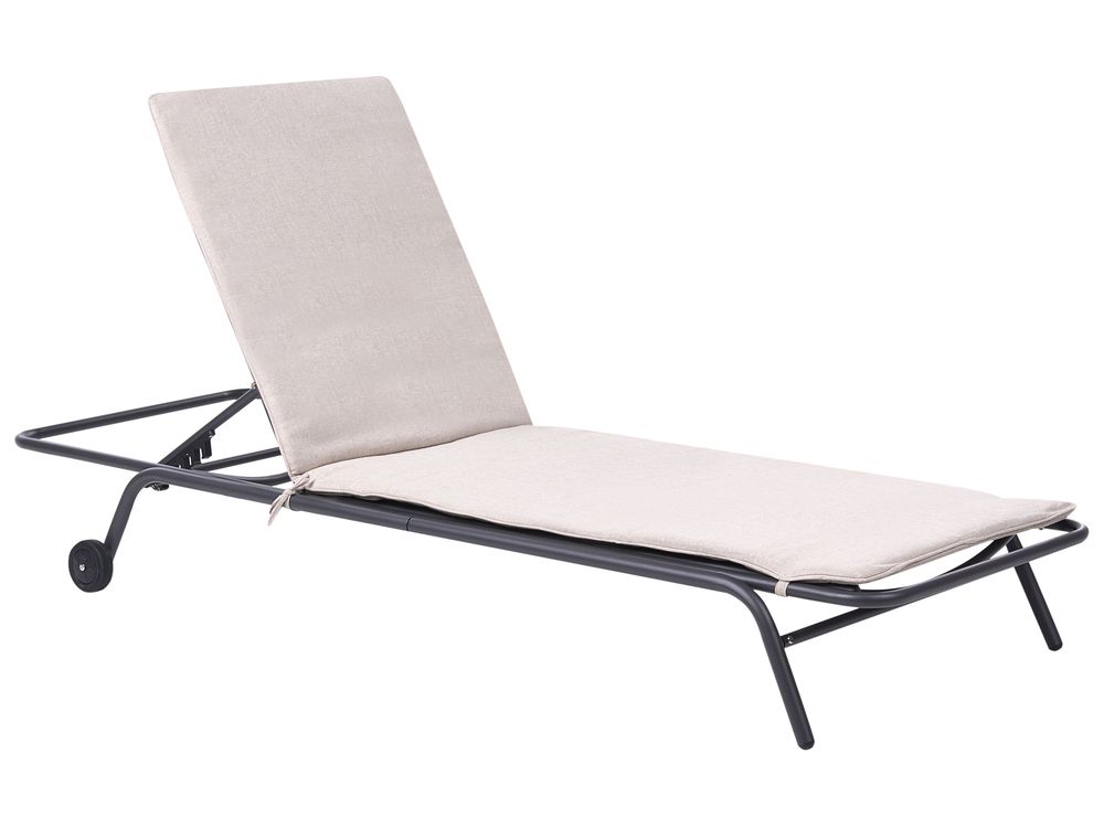 Aurinkotuoli VOLTERRA kallistettava Metalli Beige
