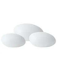 Set med 3 LED-dekorationslampor för utomhusbruk FARALLON med fjärrkontroll Vit_960832