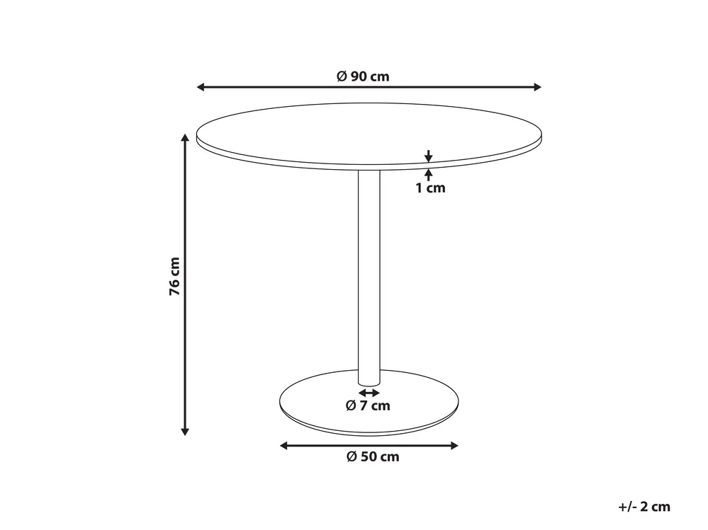 Dining Table TINO Light Oak 90 cm 90 cm_1078258