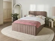 Ottoman Bed LUNAN Boucle Taupe 140 x 200 cm (EU Double)_1048558