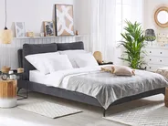 Bed Velvet MELLE 140 x 200 cm (EU Double) Dark Grey_791202