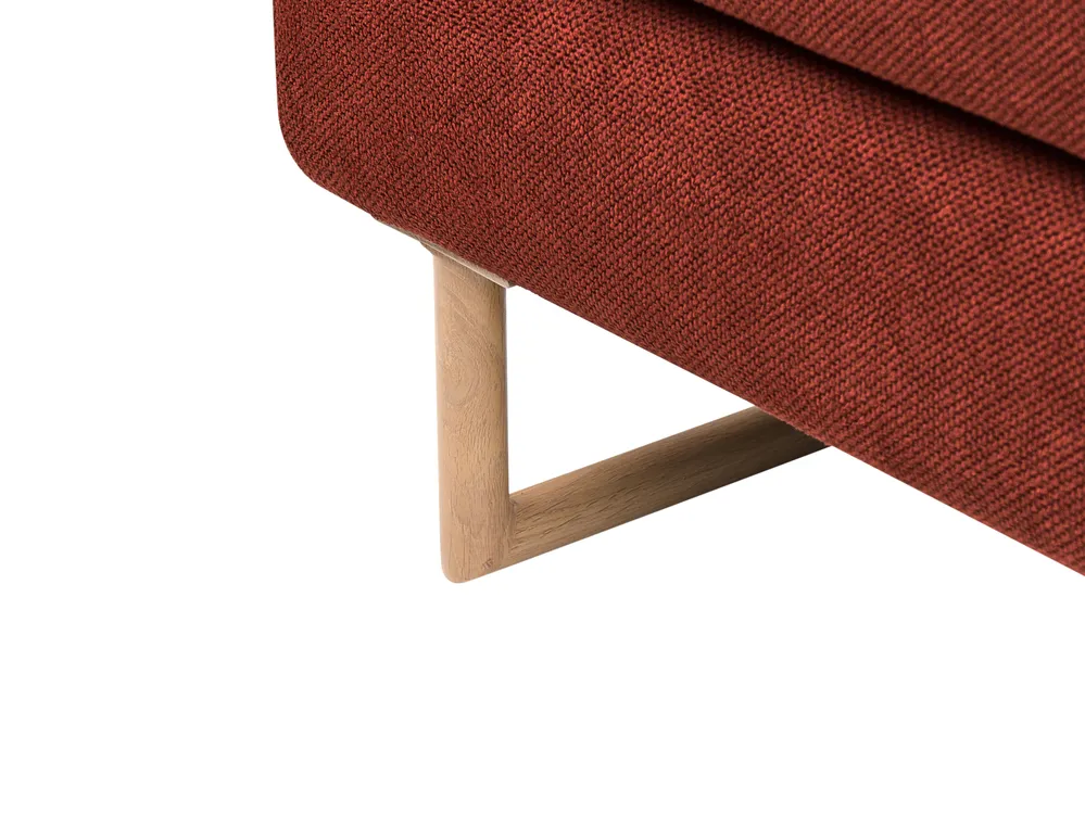 Sofa Bed 2 Seater JERSLEV Fabric Red_1011708