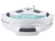 Corner Hot Tub with LED CUYABENO 2110 x 1500 mm White_1033717