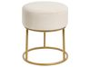 Footstool DELCO Velvet Light Beige