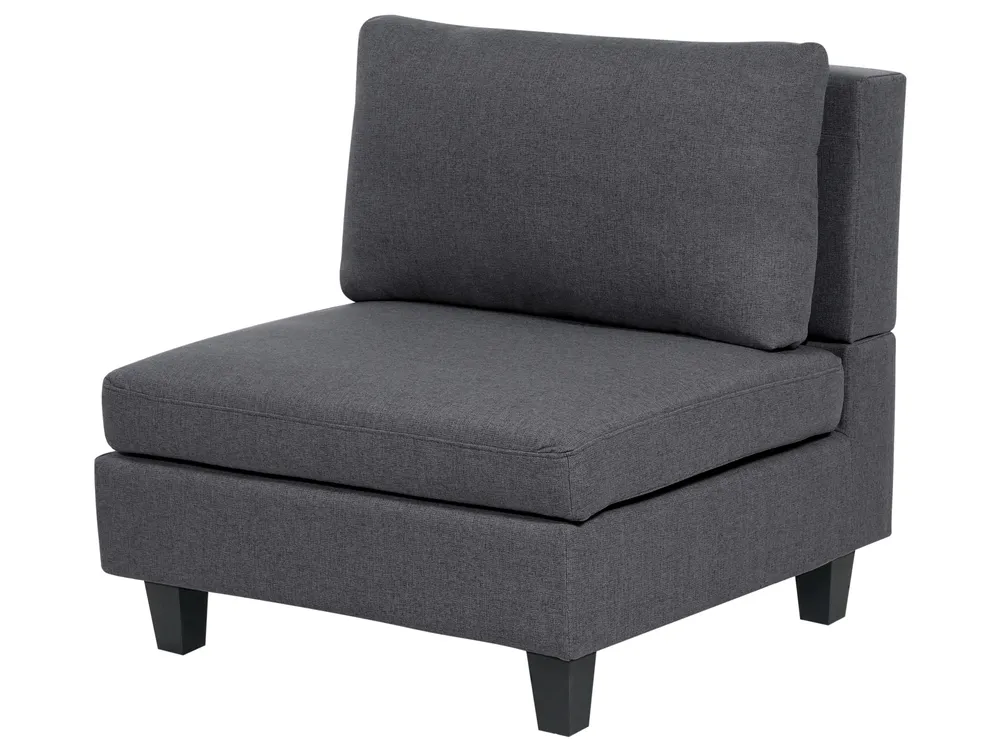 Modular Sofa 3 Seater UNSTAD Fabric Dark Grey_893575