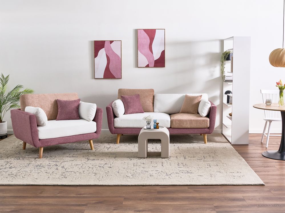 Sofagruppe 4-seters BOLGA Rosa