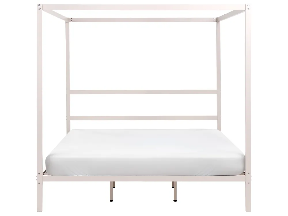 Pylvässänky Metalli LESTARDS 180 x 200 cm Vaaleanbeige_1165333