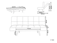 Sofa Bed 2 Seater INGARO Fabric Multicolour_711944